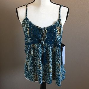 Volcom Women’s Blue Rockin Rad Cami Top NWT